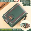 Anti-Theft Brush Short Genuine Leather Wallet High-Grade Driver's License Retro Women's Wallets Ultra-thin Card Holder Slots Bag 2
