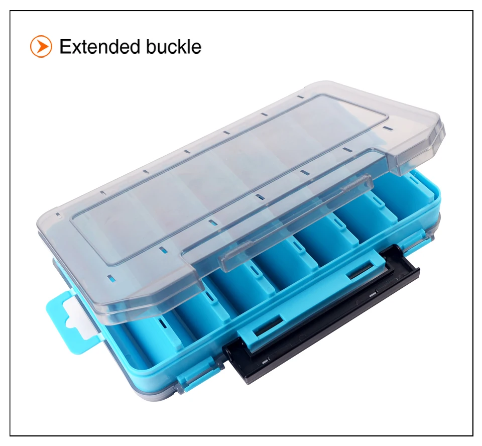 Doppelseitige Angelgerät-Aufbewahrungsbox für Spinner, Köder, Egi-Werkzeugkasten, künstlicher Köderkoffer, Fischerzubehör, Organizer – Detail 7