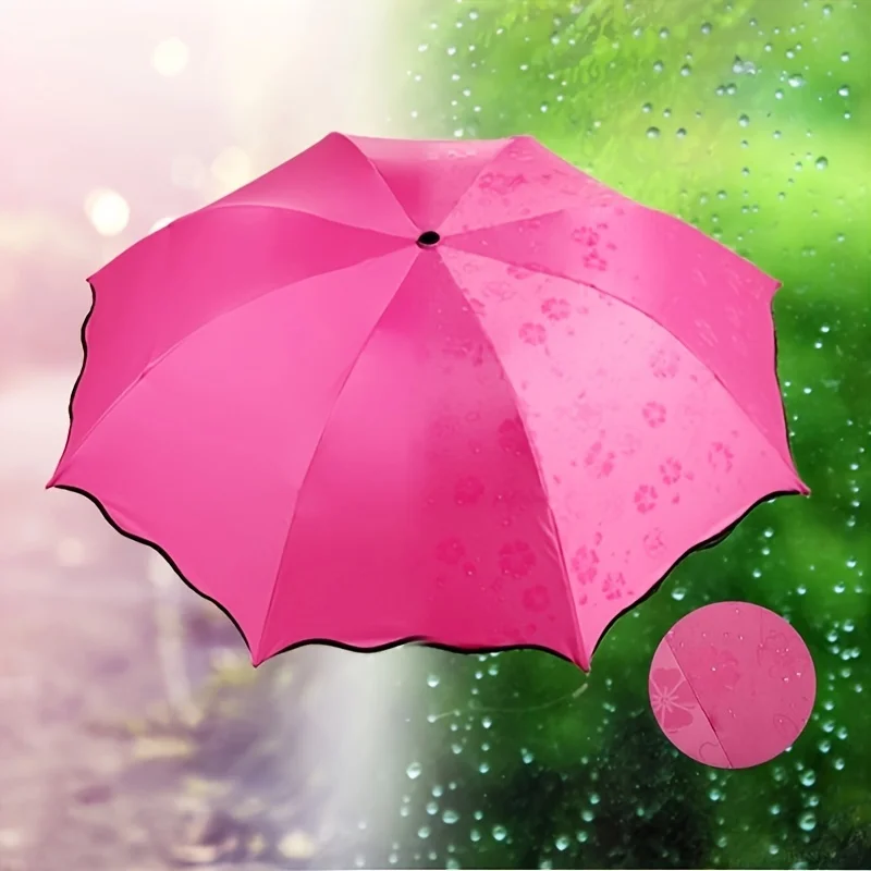 Sunny Umbrella, Lotus Leaves Bloom in Water, Sun Umbrella Blooms in Water, Folding Umbrella, Protective Umbrella