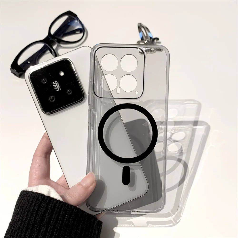 HD Transparent MagSafe Compatible Magnetic Phone Case - Crystal Clear Wireless Charging Cover