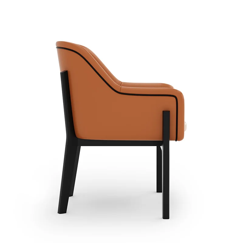 Foshan Furniture Factory Muebles Para La Casa Leather Chair Leather Sofa Chair Indoor Coffee Armchair