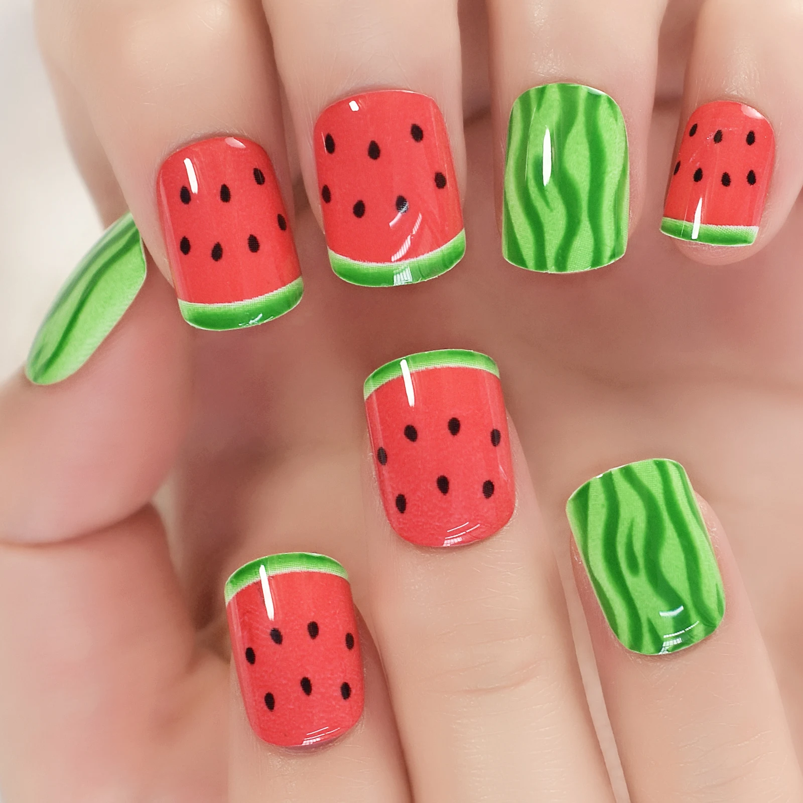 nails | watermelon nail art — Caroline Burke | Burkatron