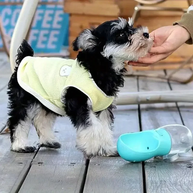 곰 애완 동물 조끼 개 옷 고양이 솔리드 티셔츠 의류 개 얇은 작은 패션 치와와 여름 고양이 조끼 통기성 얇은 섹션
