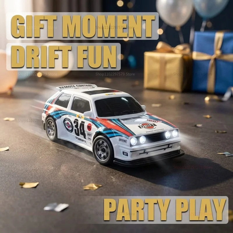 Voiture RC Drift KF34 1:43 4x4 - 10 km/h, Batterie 220mAh, Télécommande 2.4GHz