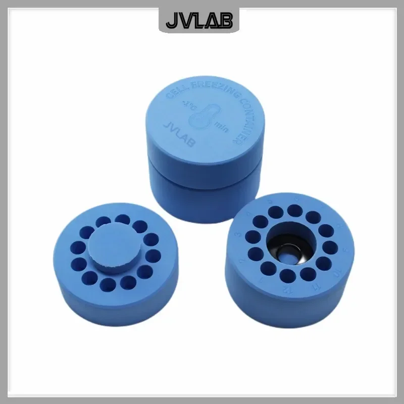 Cell Freezing Container Cell Freezing Container Cryopreservation Procedure Gradient Cooling Box Liquid Nitrogen Tank Sample Resuscitation Tool 2mL*12