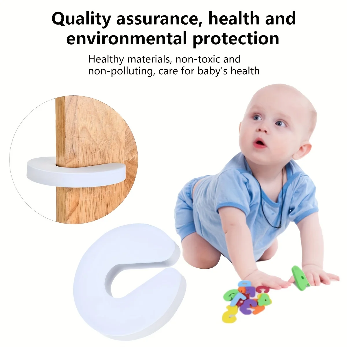 Foam Door Stopper Finger Protection Device 5-piece With door anti collision protector