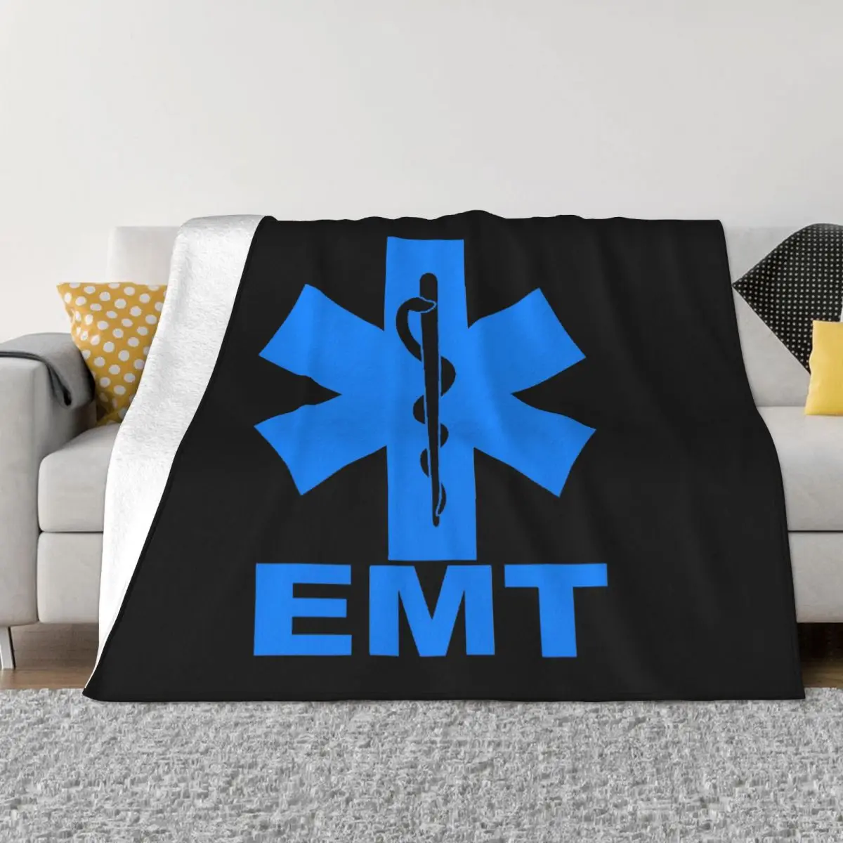 Emt Star Of Life Fuzzy Blankets Paramedic Medic Ambulance Creative