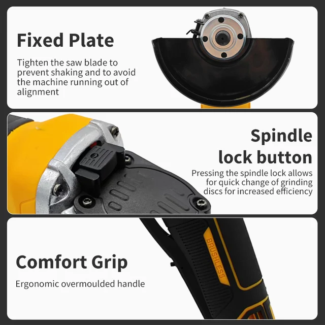 Cordless Brushless Angle Grinder 4
