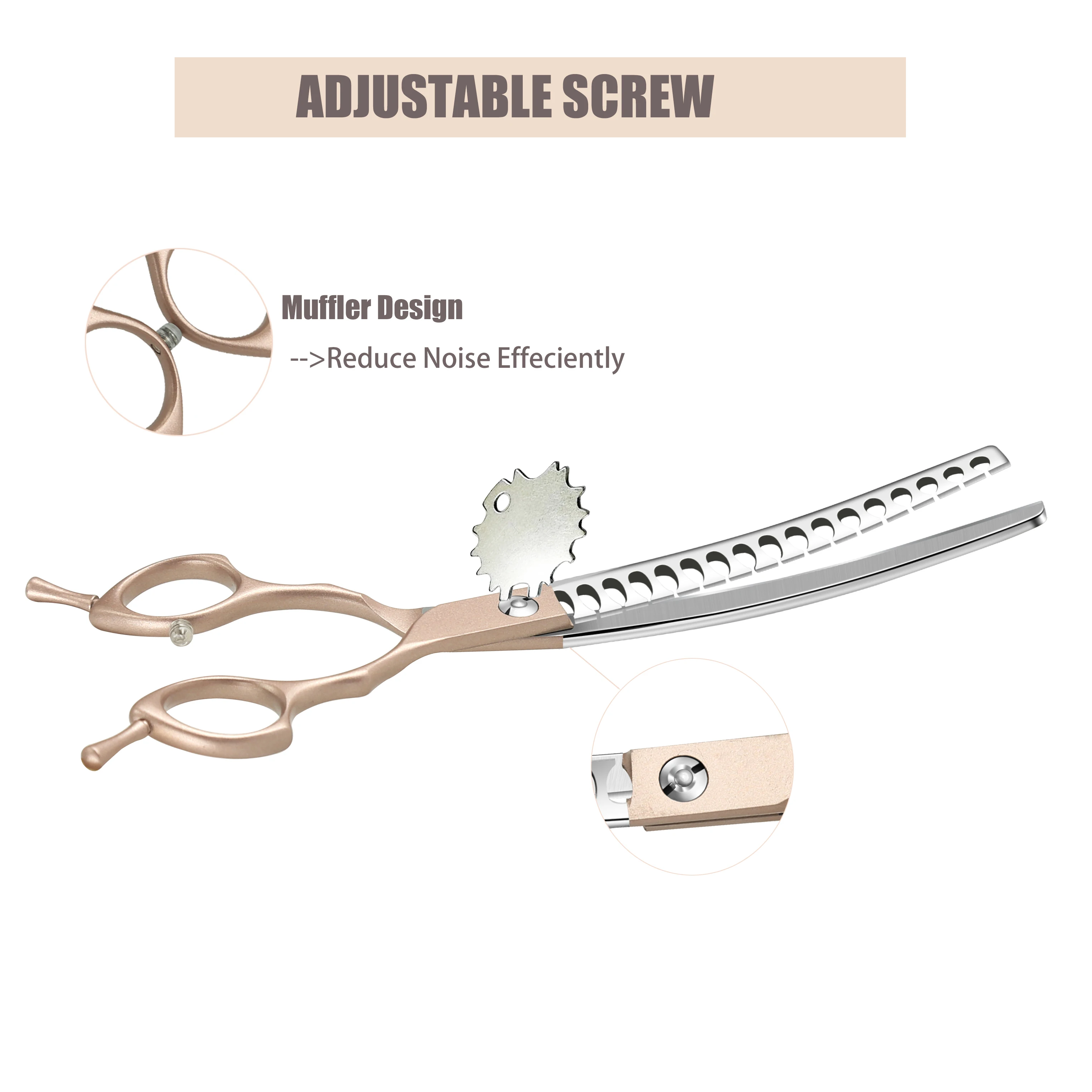 7inch Curved Chunkers Shears Premium Stainless Steel Lightweight Ergonomic Design Specialized Pet Grooming Scissors hairdressing scissors,dog grooming scissors,hair trimmer scissors