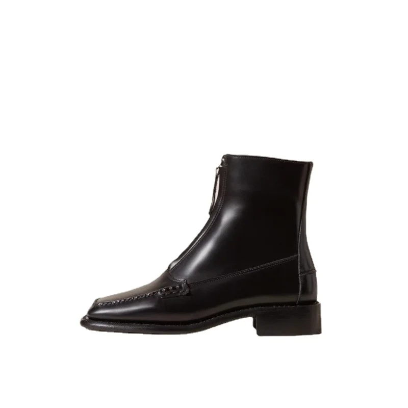 

VII 2024 женские сапоги Зимняя женская обувь минималистичный высокий стиль подковы низкий каблук круглый носок сапоги Новое поступление Бесплатная доставка