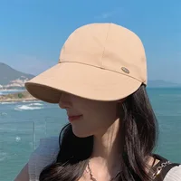 The New 2023 Female Black Fisherman Hat Out Spring/Summer Bask Ln Yellow Sun Hat Without Makeup Simple Hat White Joker Outdoor 4