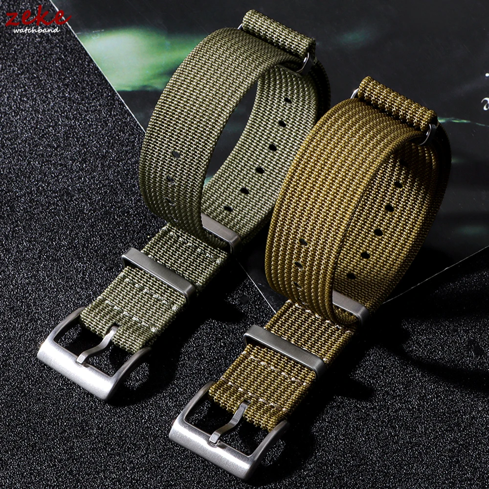 Braided Nylon Military Watch Strap - Comfortable Woven Wristband for Men & Women