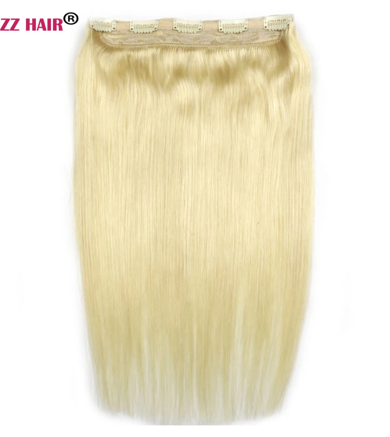 Brazilian Human Remy Hair Extensions Clip-in Natural Straight 16"-20" 1pcs Set 70g