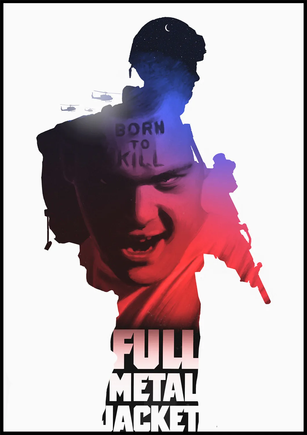 Full Metal Jacket War Movie Posters 1987 Art Classic White Cardboard Poster Bar Family Home Decor Classic Moive Wall Sticker B1