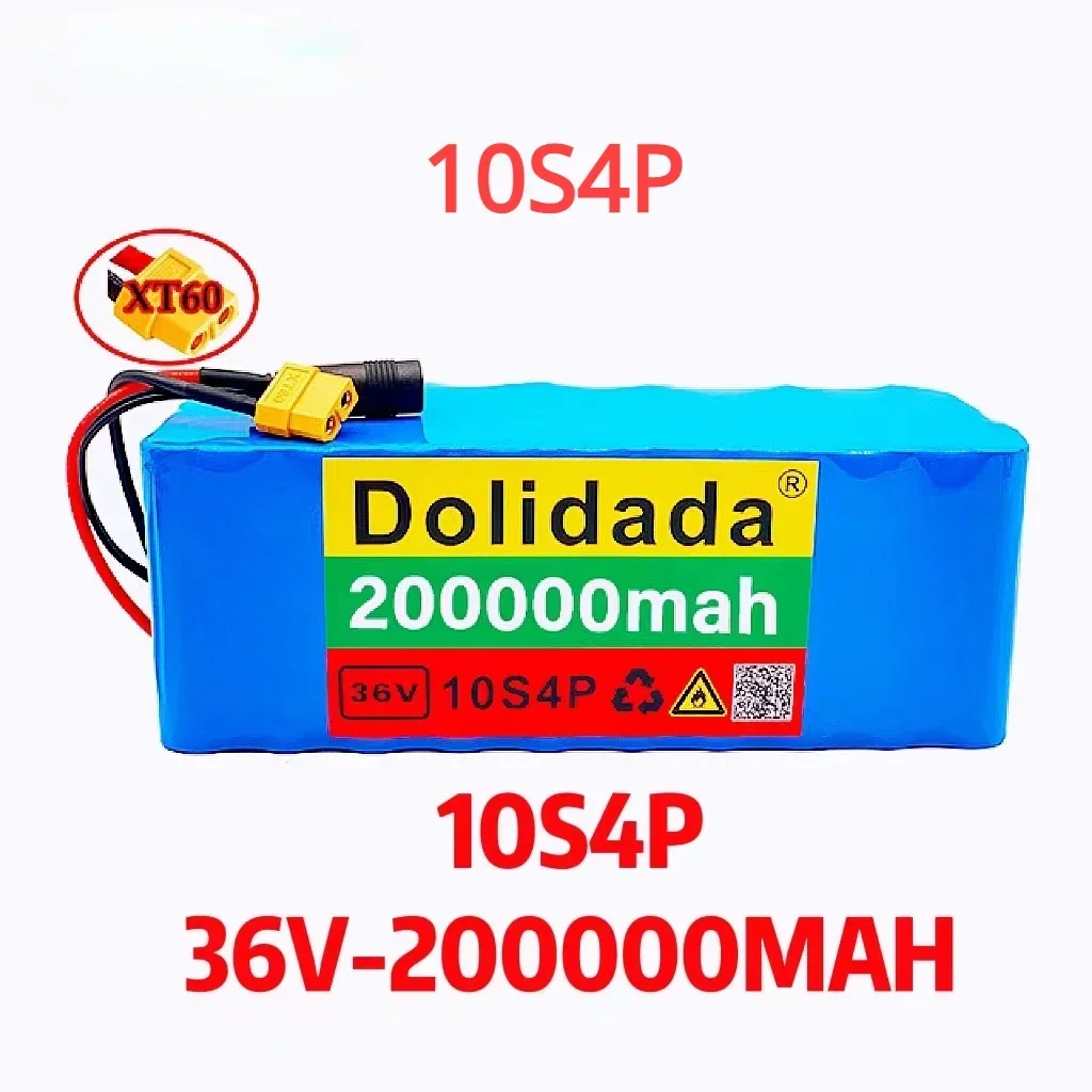 

Lithium battery 36V 10s4p 60000mah-200000mah 18650 W for bike and electric scooter, large capacity, with BMS XT60 plug