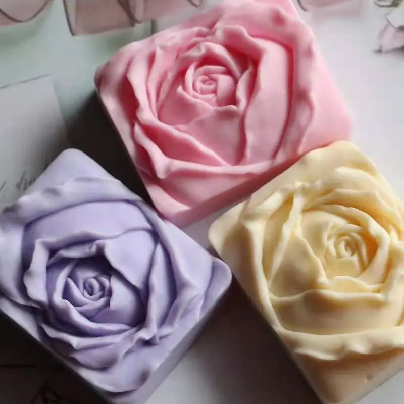 Silicone Mold Rose Flower for Handmade Soap Candle Cake Wax Melt