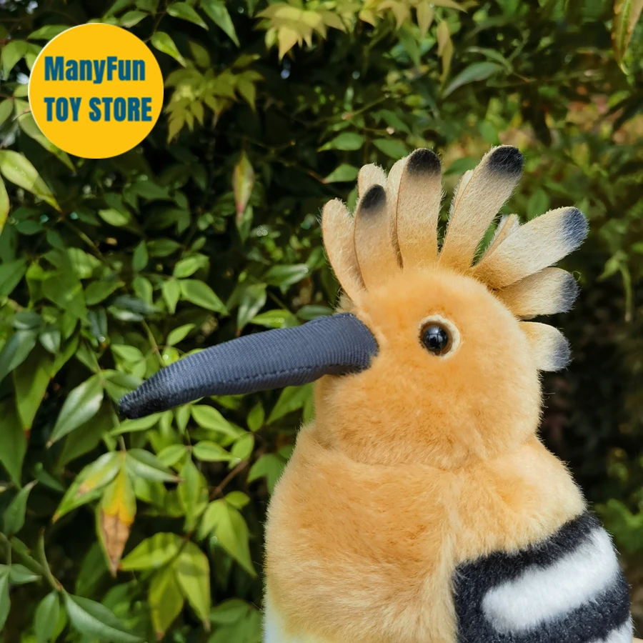Hoopoe Plush Toy Woodpecker Plushie Titmouse Peluche Lifelike Birds Stuffed Animals Simulation Doll Toy For Kids 3