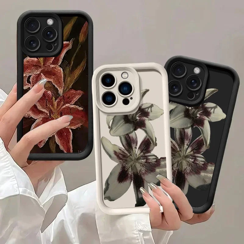 Retro Classic Oil Painting Flower Phone Case