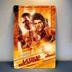 Lethal Weapon Iconic Movie Metal Poster Tin Sign - Aluminum 20x30cm - 14x20cm