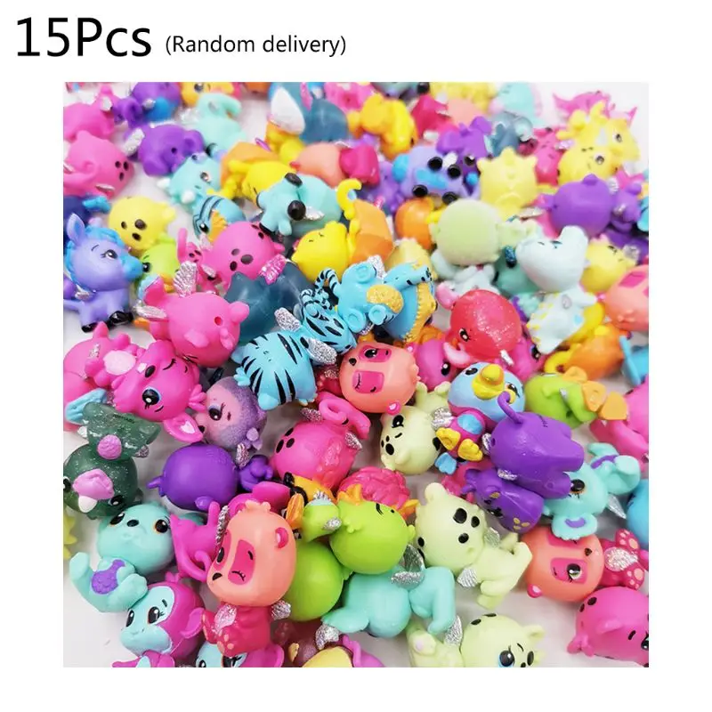thumbnail image 1 of 15 piezas de figuras antiguas de animales pequeños de tienda de mascotas, colección de modelos de paisajes, 1 of 4