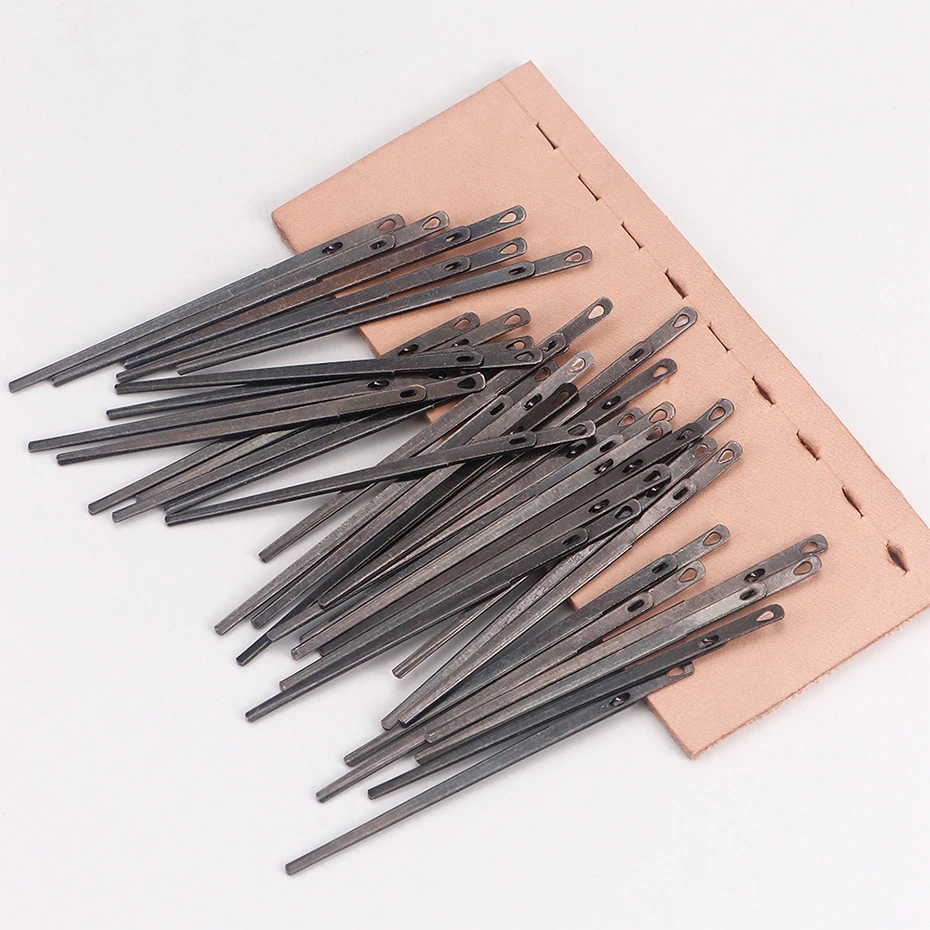Description Picture 2 of itemQJH Flat Leather Sewing Needle 2 Size, Leather Hand Sewing Needles, Leather Lacing Needle, Leather Rope Sewing Needle, DIY Tools