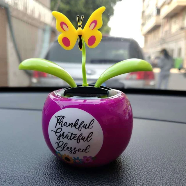 Sunflower Solar Dancer Figure, Solar-Powered Dancing Office Desk Decor, Windowsill or Car Dashboard Decoration WXTD 5
