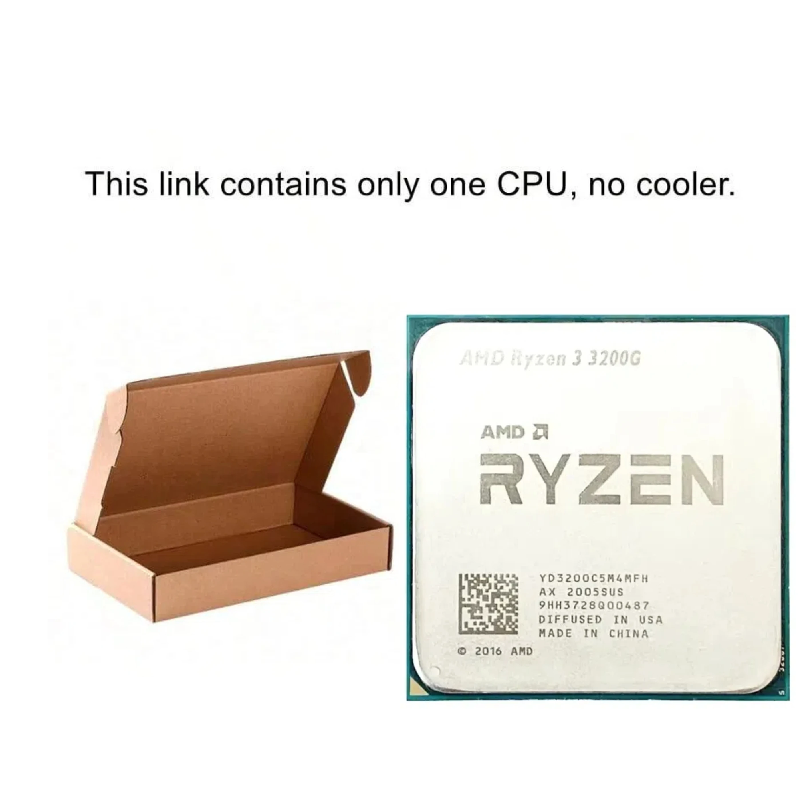 AMD Ryzen 3 R3 3200G Processor 3.6GHz Quad-Core 65W AM4 CPU
