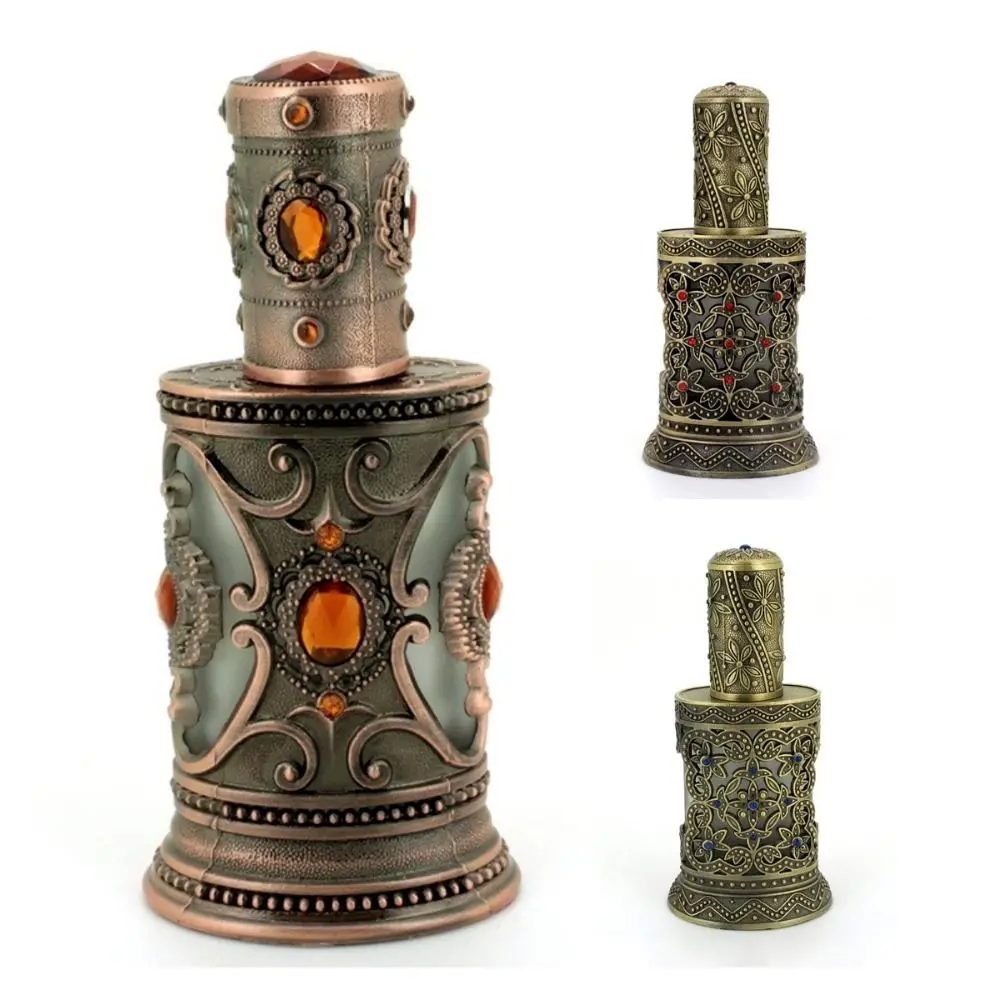

1PC 40ml Perfume Bottle Vintage Essential Oil Spray Retro Glass Refillable Travel Mini Empty Small Sample Container
