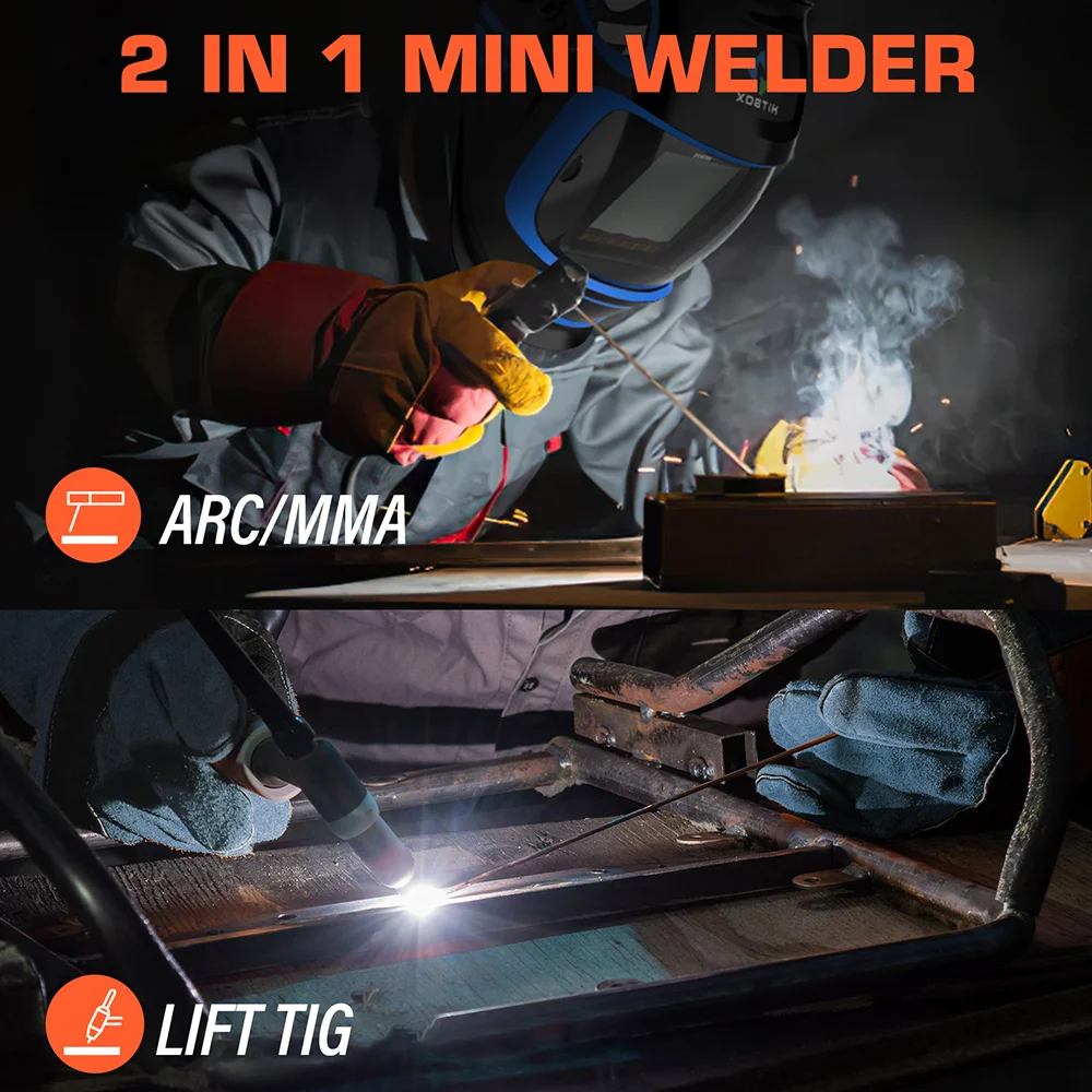 HITBOX 2 in 1 Welding Machine ARC MMA LIFT TIG MINI IGBT Inverter LED Digital Display Protable Home Welder 220V 10-200A ARC200D 4