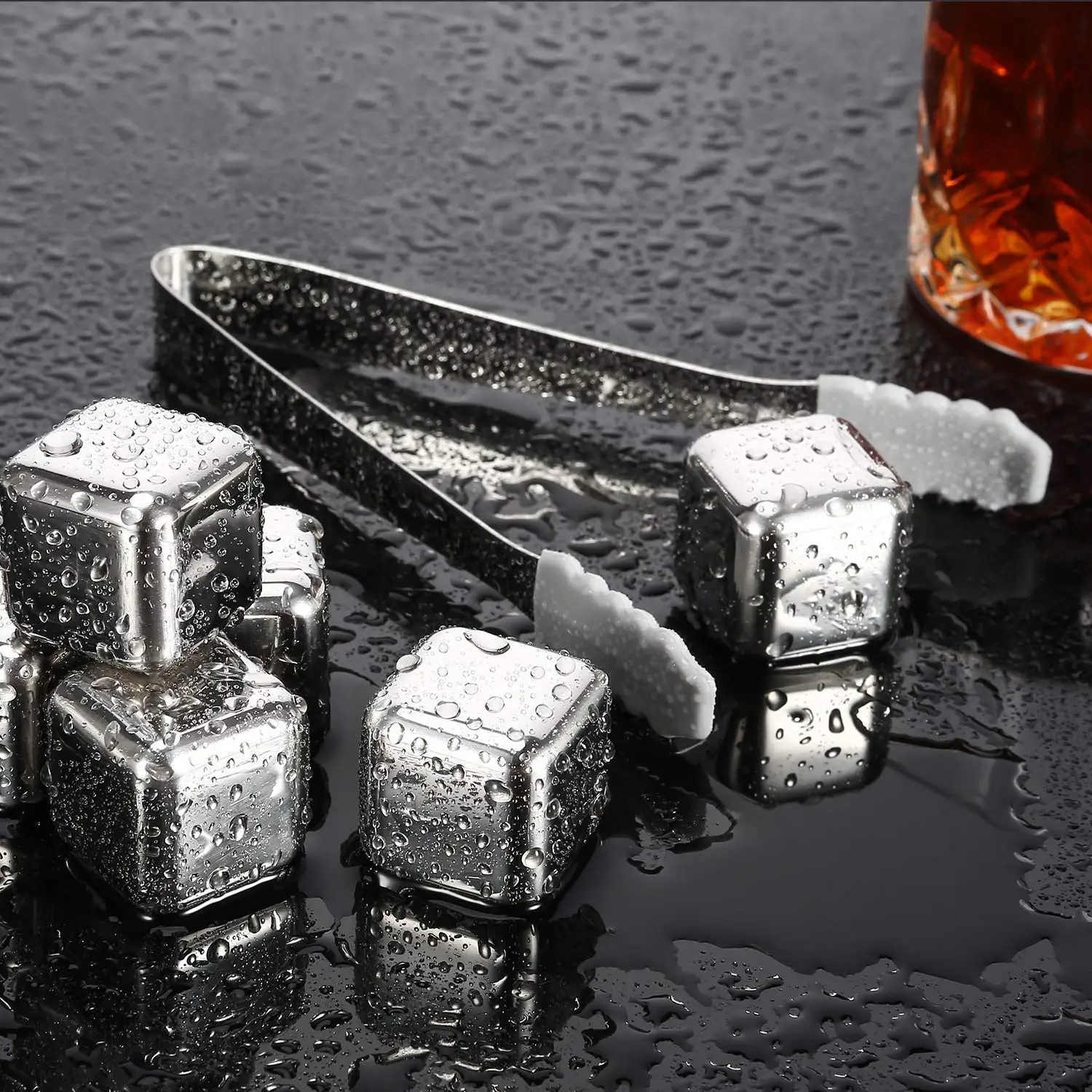 Acciaio Inossidabile Pietra del Whisky Ice Cubes Bar KTV Forniture Wiskey/Vino/Birra Dispositivo di Raffreddamento del Ghiaccio Rocce Pietre del Whisky 