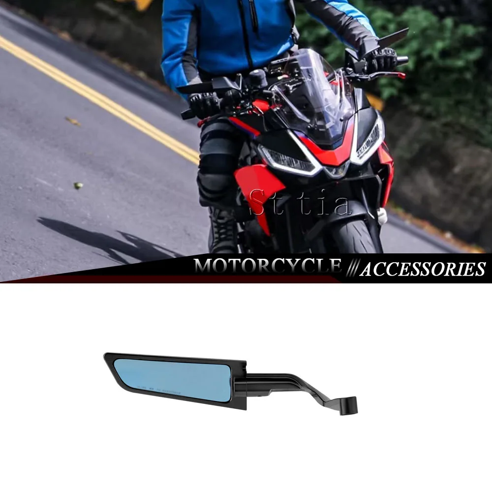 Motorcycle Aluminium Wind Wing Adjustable Rotating Rearview Mirror For ...