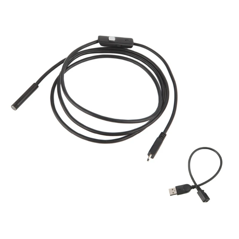 USB Endoscope Borescope with 6 LED Lights 7mm Ultra Thin Waterproof Inspection Snake Camera USB Endoscope for Android Phones PC