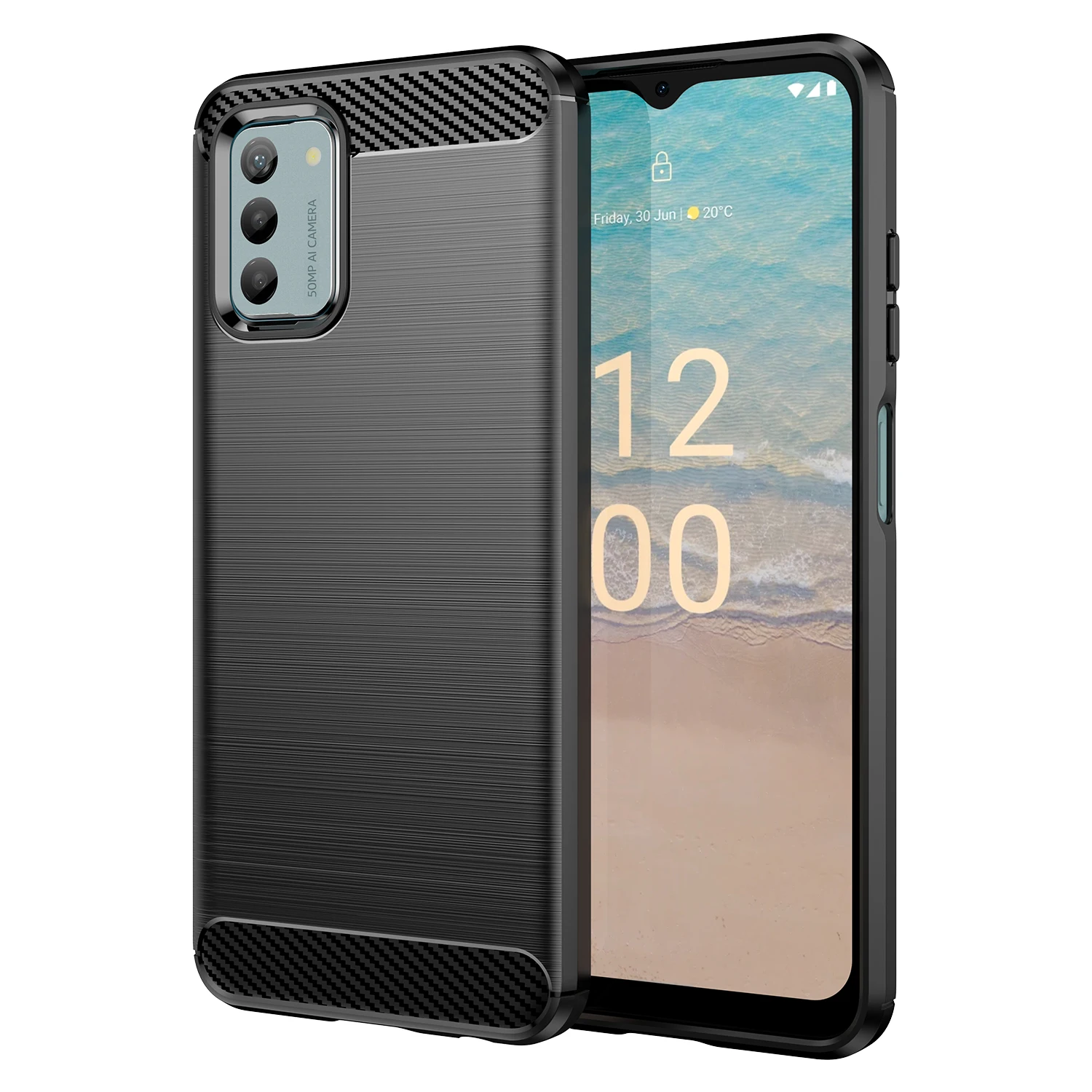 Shockproof Silicone Luxury Carbon Fiber Phone Case Bumper