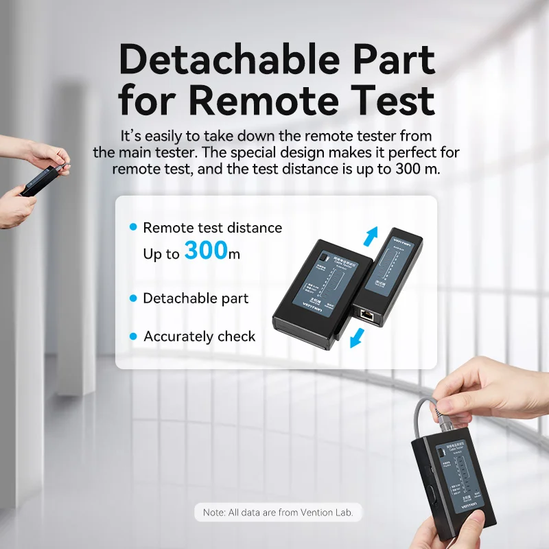 Vention Network Cable Tester RJ45 RJ11 RJ12 UTP Wire Test Tool for Lan 8P8C Phone CAT5 CAT6 CAT7 FTP UTP Patch Cord Test Tool