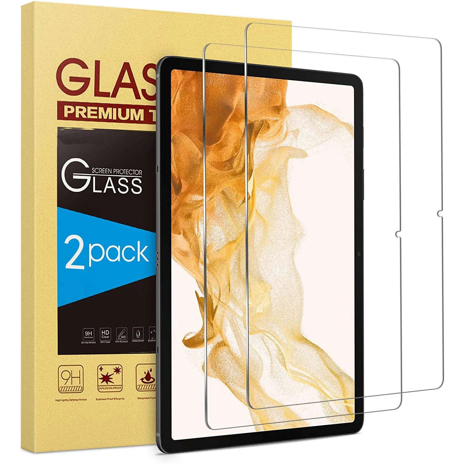 Pellicola Salvaschermo In Vetro Temperato Da 2 Pezzi Adatta A Samsung Galaxy Tab S8/ Galaxy Tab S7 11 Pollici, (Sm-X700/X706/T870/T875/T878)