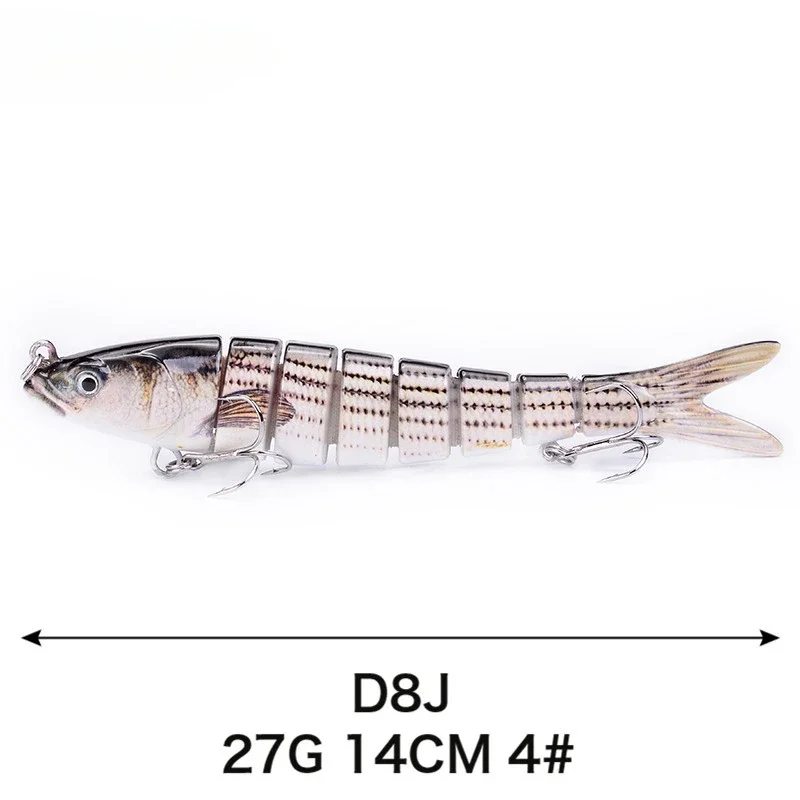 Fishing Lures Bass Trout Multi Jointed Swimbait Slow Sinking Bionic Lifelike Freshwater Saltwater Artificial Bait Wobbler Minnow
