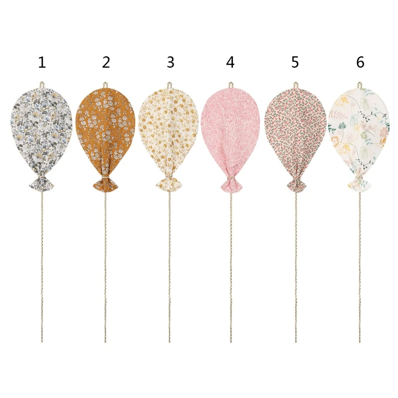 

Printed Cotton Balloon Wall Hanging Ornament Nordic Nursery Room Decoration