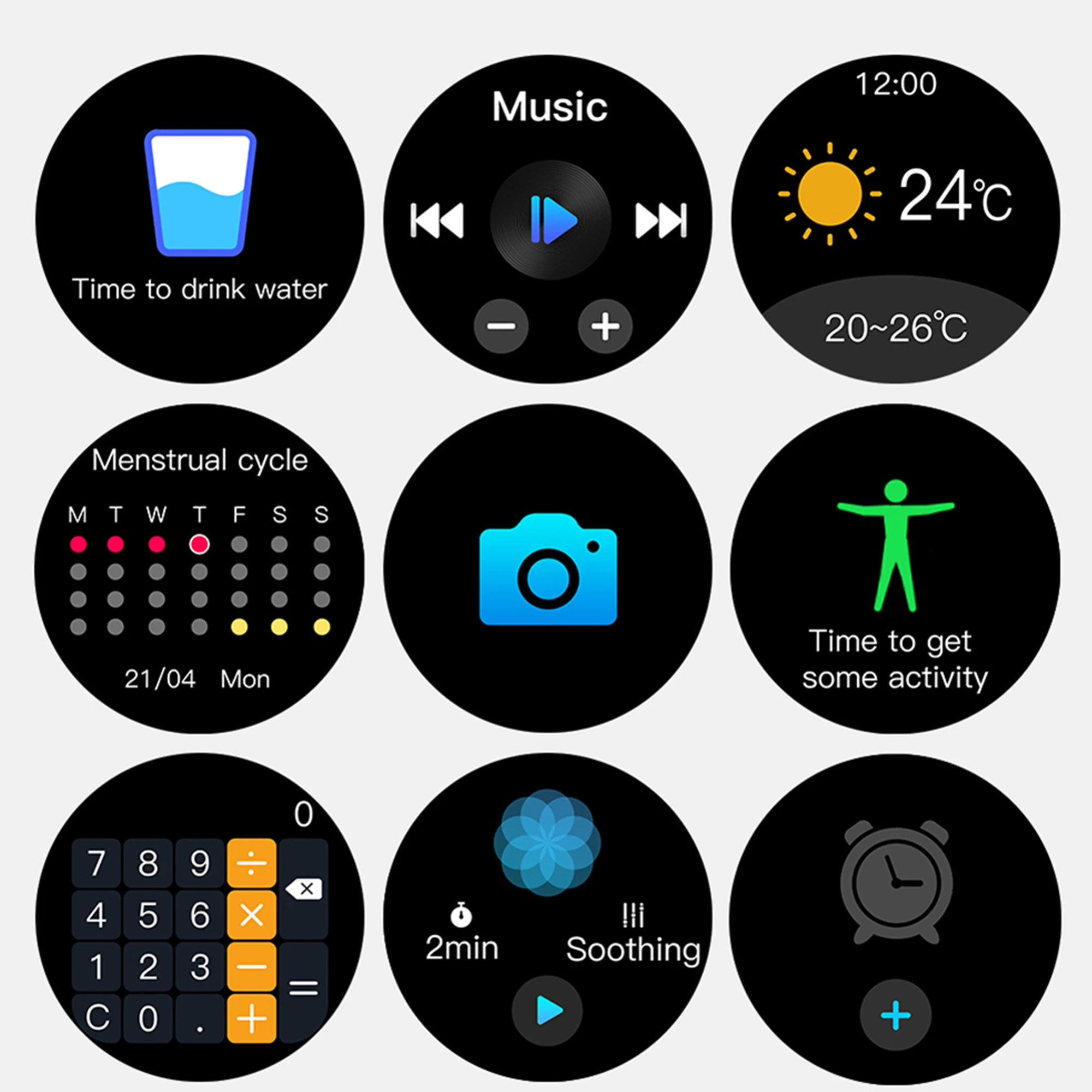 Szwxskj S6  Ʈ ġ, 1.6 ġ HD 400*400 BT-ȭ ȭ,  , ɹڼ, ȵ̵ IOS, 680mAh ͸, 30  