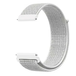 Versatile 20mm 22mm Sport Nylon Loop Watch Strap Bracelet - 22mm watch band (20 Summit white)