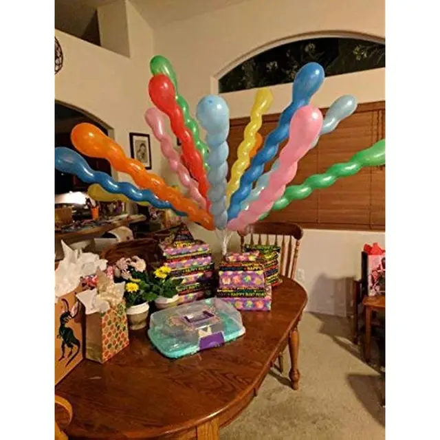 Ballon Long en spirale multicolore, 20/50 pièces, ballon en Latex Spiraal torsadé Unique, décorations de mariage, joyeux anniversaire, vacances, jouets pour enfants 2