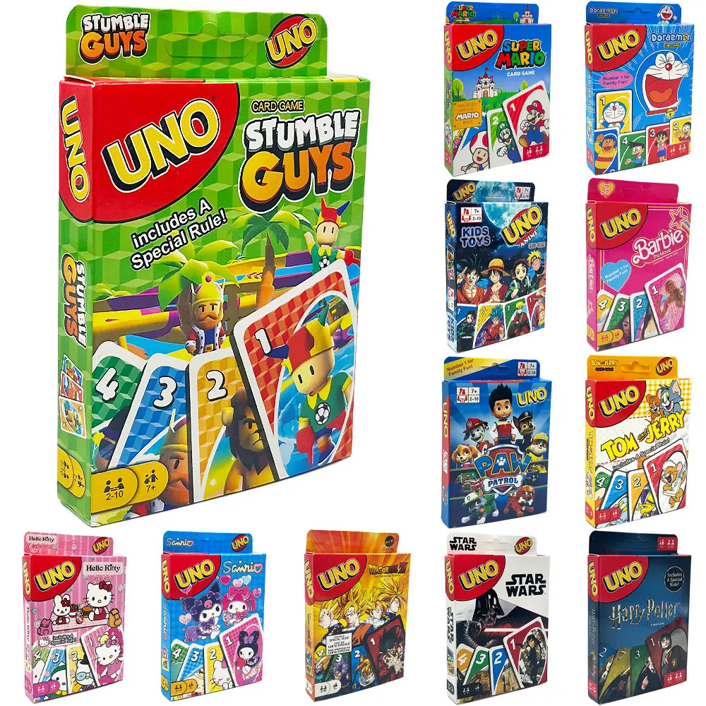 

UNO FLIP! STUMBLE GUYS Board Game Anime Cartoon Figure Pattern Family Funny Entertainment uno Cards Games Christmas Gifts