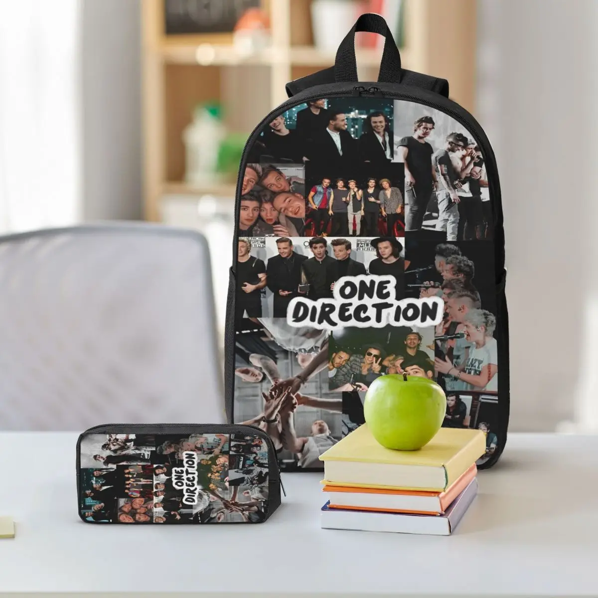 1D Boys Group One Directions Kids Backpack Lunch Box Pencil Boxes for Boys Girls Backpacks School bag Bookbag Set 6