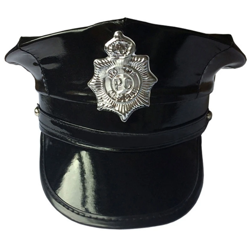

for Police Officer Hat Adult for Police Costume Newsboy Hat Uniform Hat For Women Adjustable for Police Cosplay Dress up