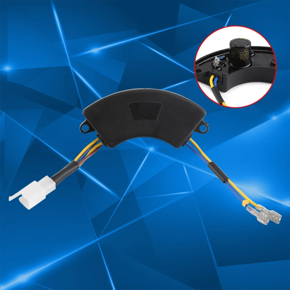 아크형 자동 전압 조정기 2KW-3KW 220μF 250V 전압 조정기 정류기 168F용 내구성 있는 검정색 전압 안정기