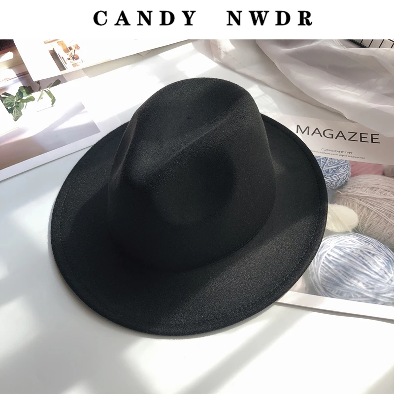 Women's Autumn & Winter Felt Fedora - Wide Brim Retro Hat