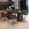 Black Small Chairs Table Centerpiece Design Nordic Modern Kitchen Dining Table Set Restaurant Mesas De Comedor Home Furniture 2