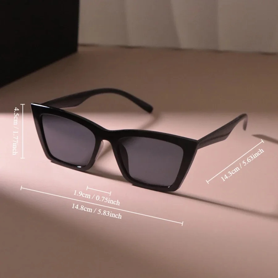 Modische Quadratische Sonnenbrille Luxus Designer Farbige Gläser Sonnenbrillen für Frauen Vintage Marken-Sonnenbrillen – Detail 5