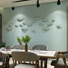 Creative Electroplating Gold Silver Fish Wall Hanging Decor Living Room Sofa Background Three-dimensional Fish Hanging Ornament 1
