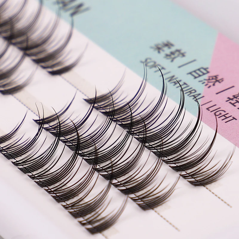 

Индивидуальные Накладные ресницы, сегментированные ресницы для глаз, пучки, маленький дьявол, драматические ресницы для наращивания, 3D мягкий натуральный макияж глаз