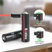 Soshine 1.5V 4200mWh Aa Rechargeable Batteries USB Lithium Battery Aa Rechargeableor Mouse Remote Control Toy Car Game Machine 3
